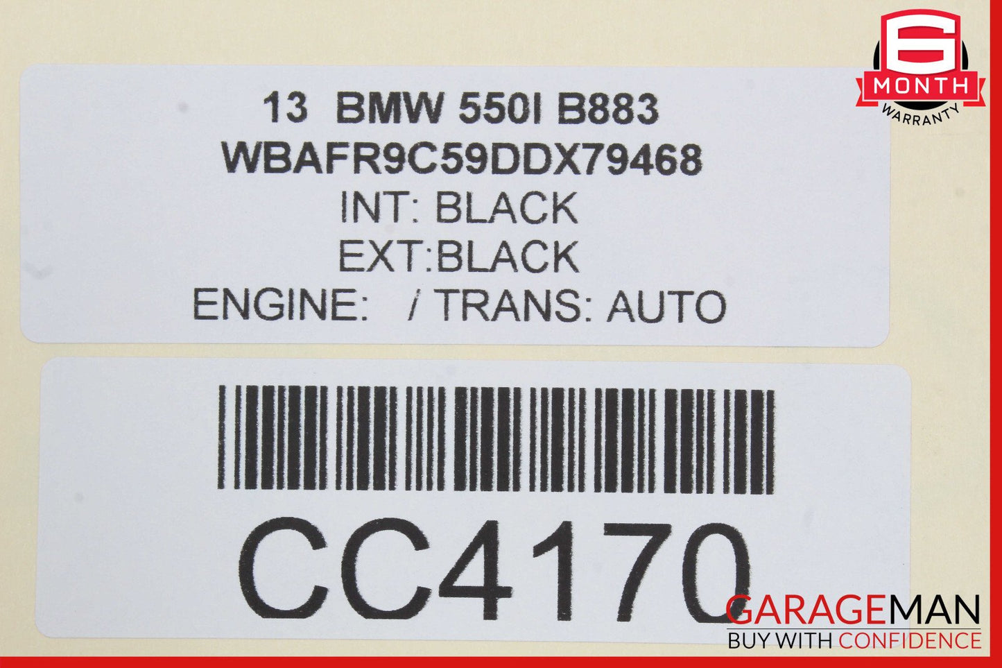 11-16 BMW F10 550i 535i 528i Rear Right Side Interior Door Panel OEM