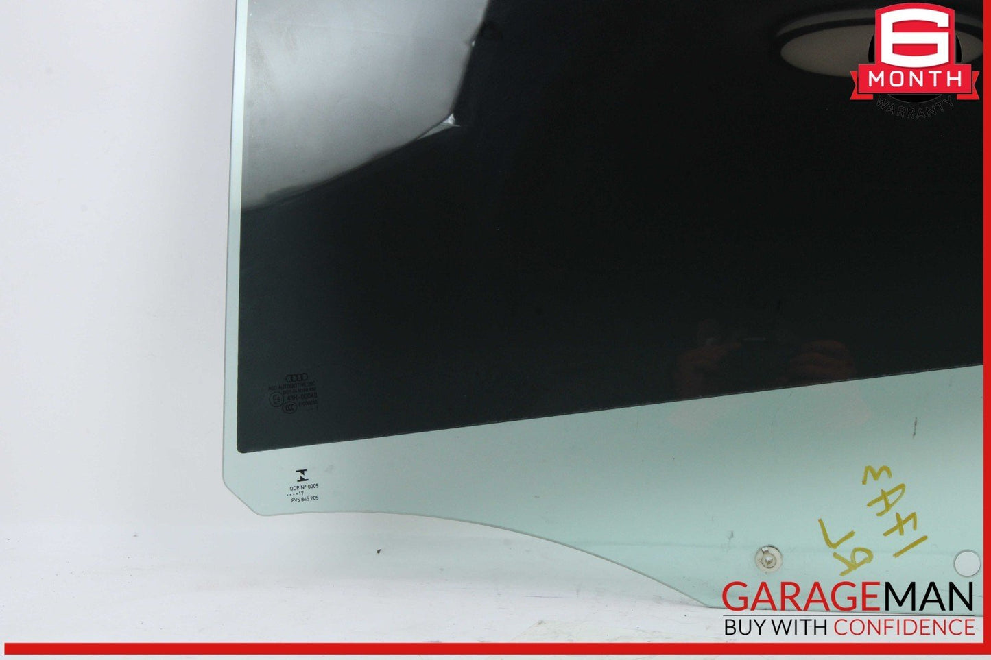 15-20 Audi A3 S3 Rear Left Driver Side Door Window Glass 8V5845205 OEM