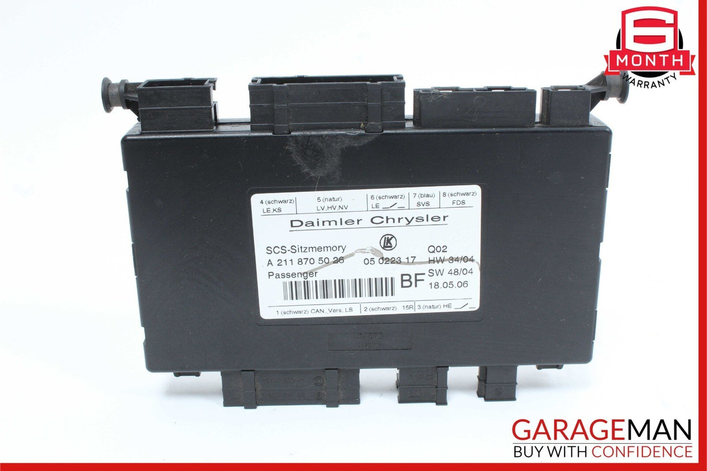 03-12 Mercedes X164 GL450 CLS500 Front Right Passenger Seat Control Module OEM