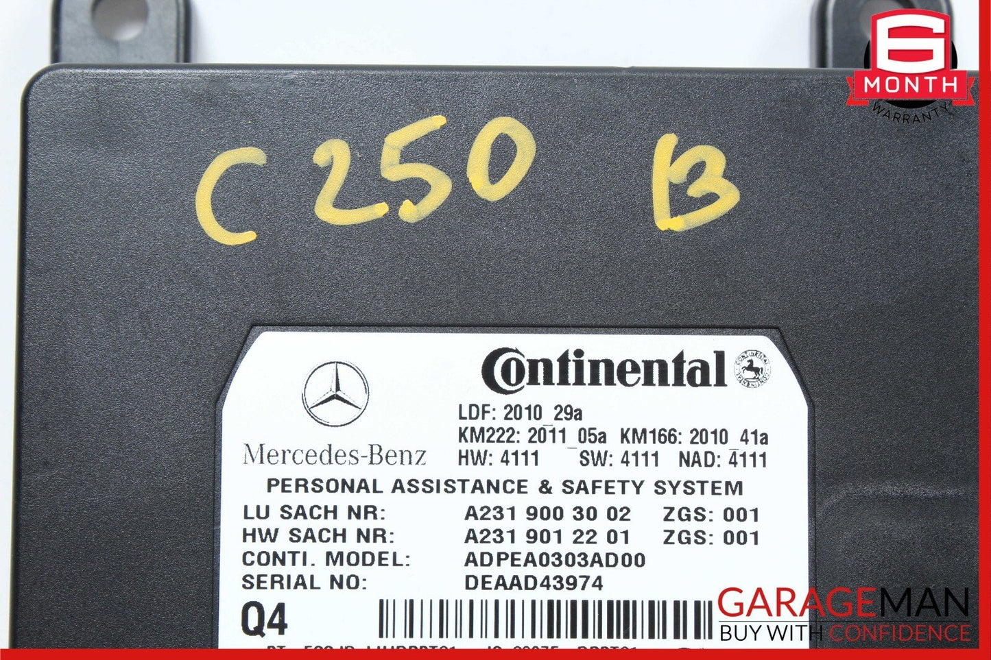 10-16 Mercedes W204 C250 C300 C350 Tele Aid Control Module 2319003002 OEM