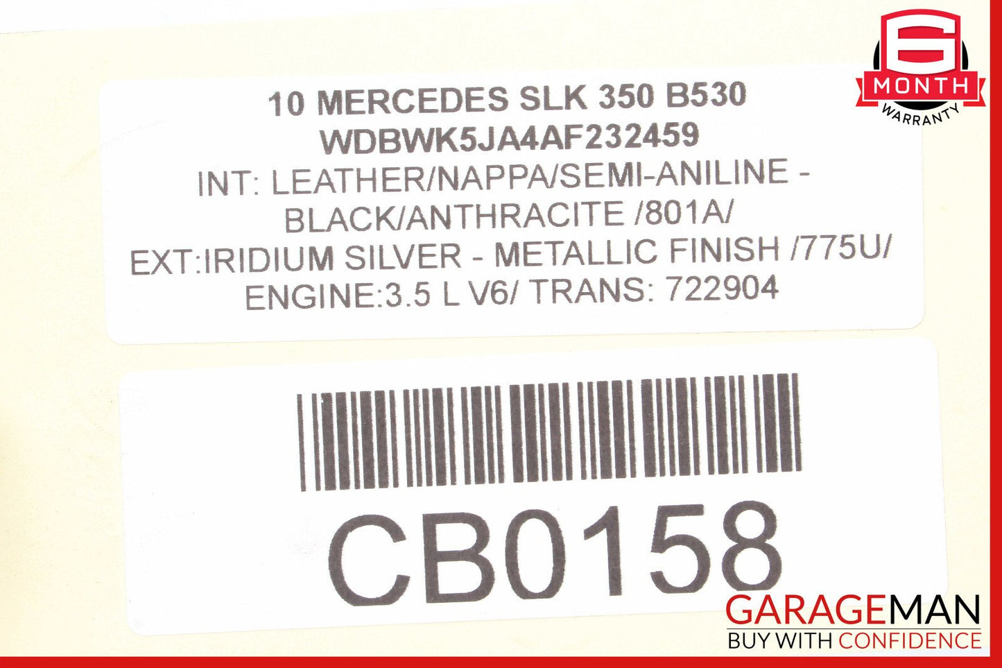05-11 Mercedes R171 SLK280 SLK350 Radiator Support Bracket Right Side OEM