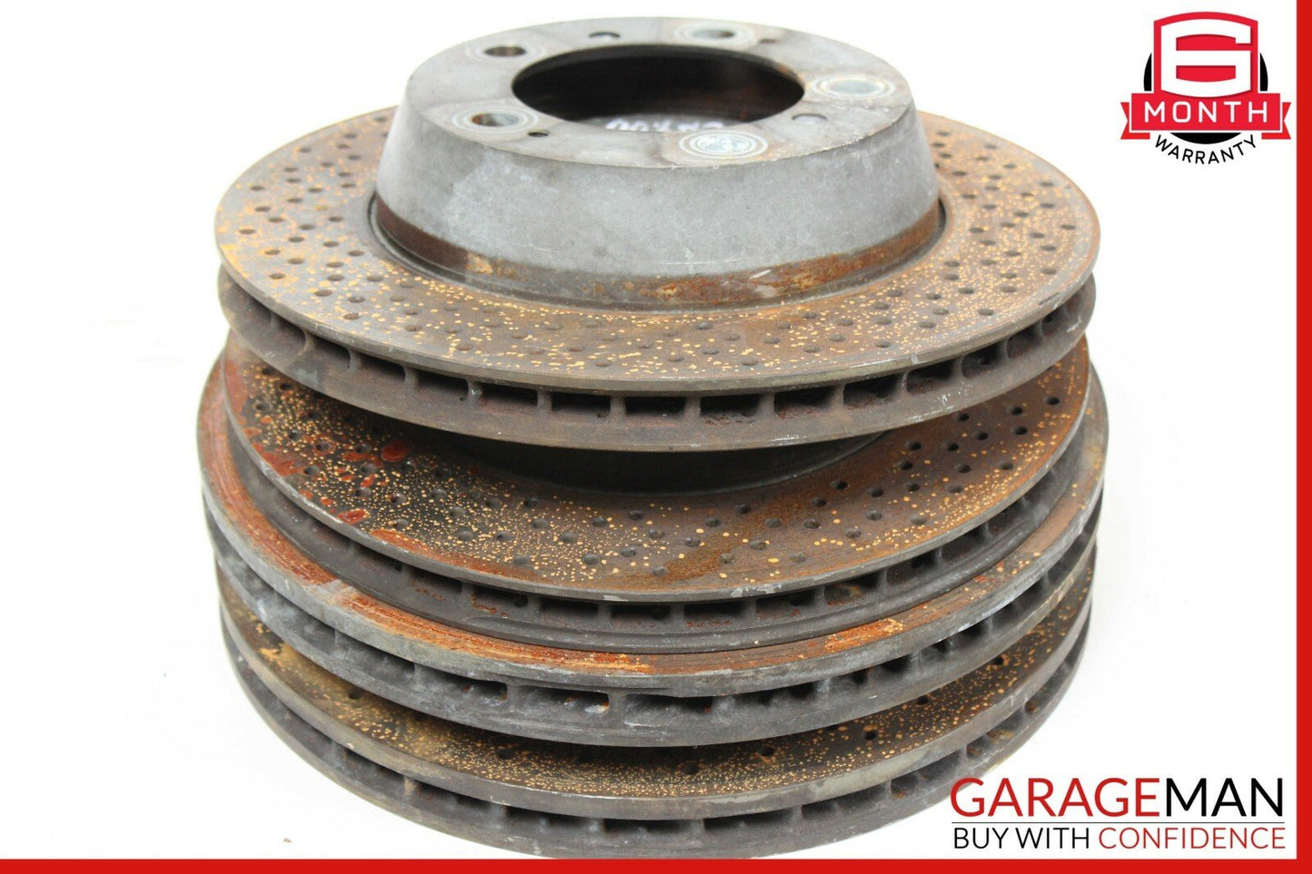 06-12 Porsche Cayman 987 Front & Rear Drilled Slotted Disc Brake Rotor Set of 4