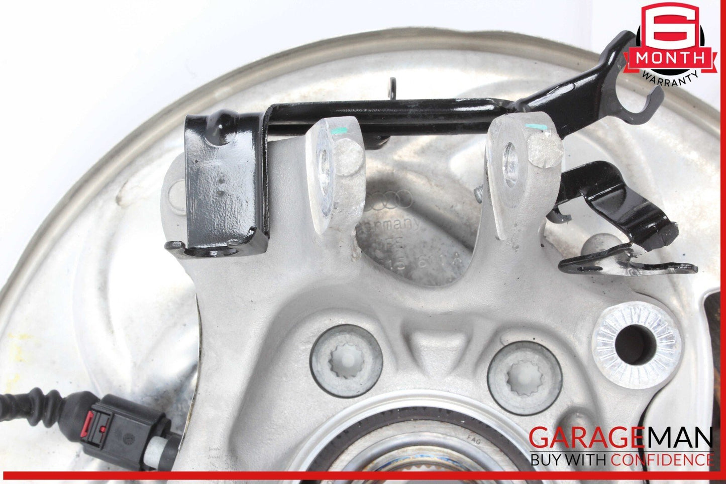 18-24 Audi Q5 Rear Left Driver Side Spindle Knuckle Wheel Hub w/ Rotor Disc OEM