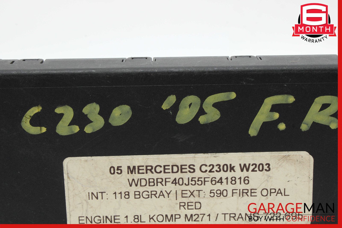 01-07 Mercedes W203 C230 Front Right Door Control Module 2038201485 OEM
