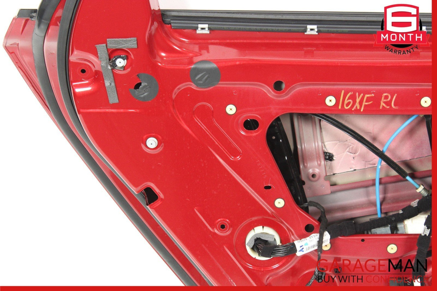 16-23 Jaguar XF Rear Left Driver Side Door Shell Panel Red OEM