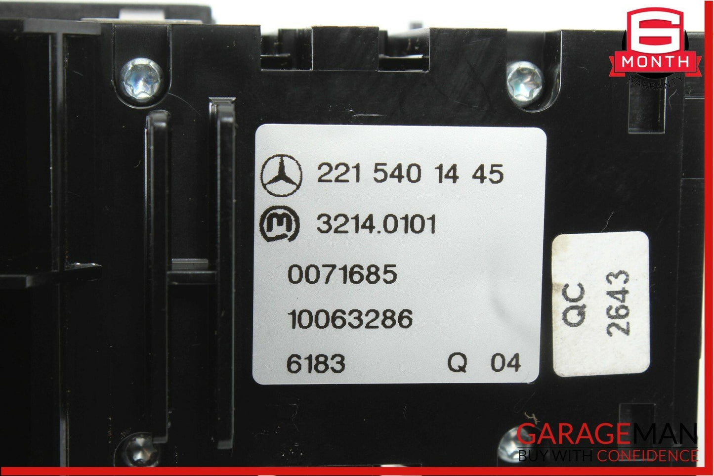 07-14 Mercedes W221 S550 CL600 Electronic Parking Button Switch Control Module