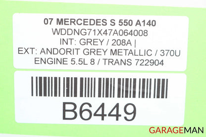 07-13 Mercedes W221 S500 S550 CL550 Cluster Control Switch 2218202910 OEM