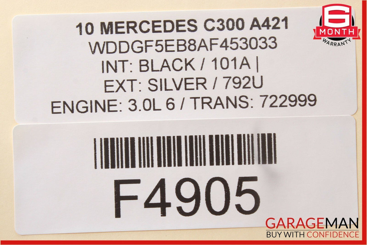 08-11 Mercedes W204 C300 Rear Right Passenger Side Exterior Door Handle Silver