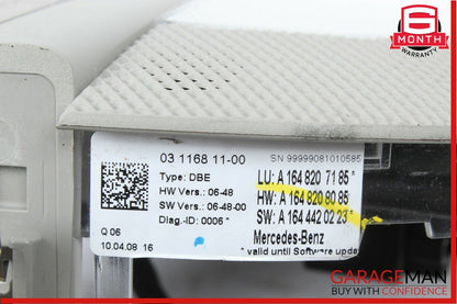 06-12 Mercedes X164 GL450 ML350 Front Overhead Dome Light Reading Map Lamp Grey