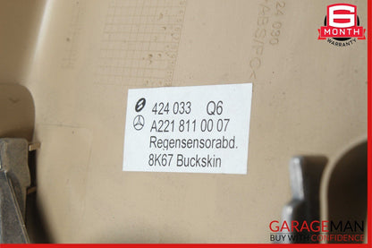 07-09 Mercedes W221 S550 Interior Top Upper Rear View Inside Dim Mirror Brown
