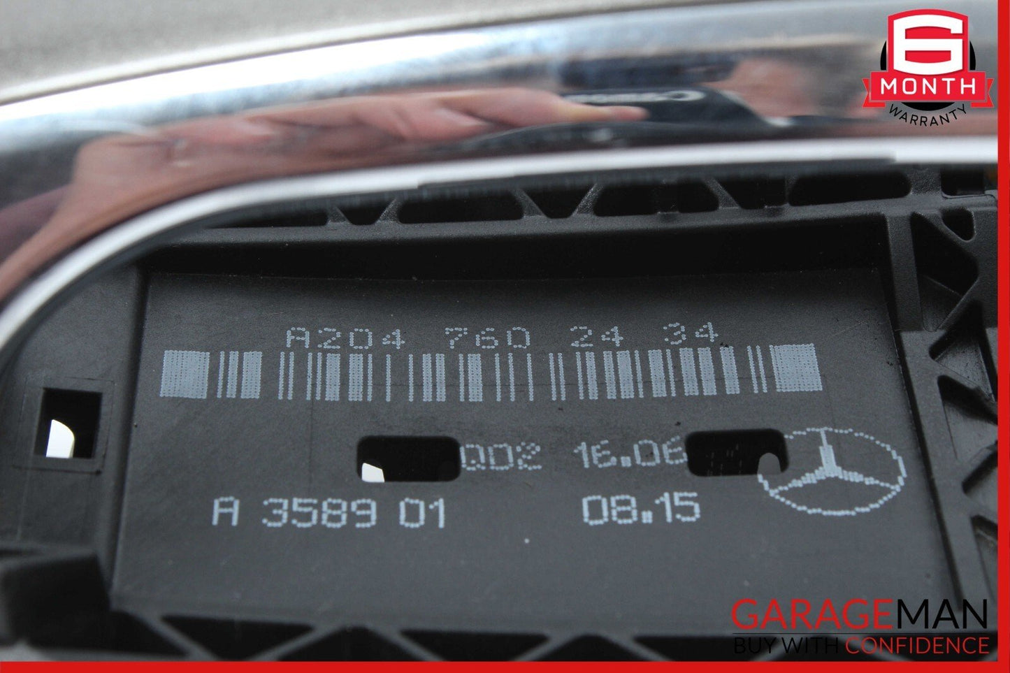 10-13 Mercedes W212 E350 E63 Rear / Front Right Side Exterior Door Handle Gray