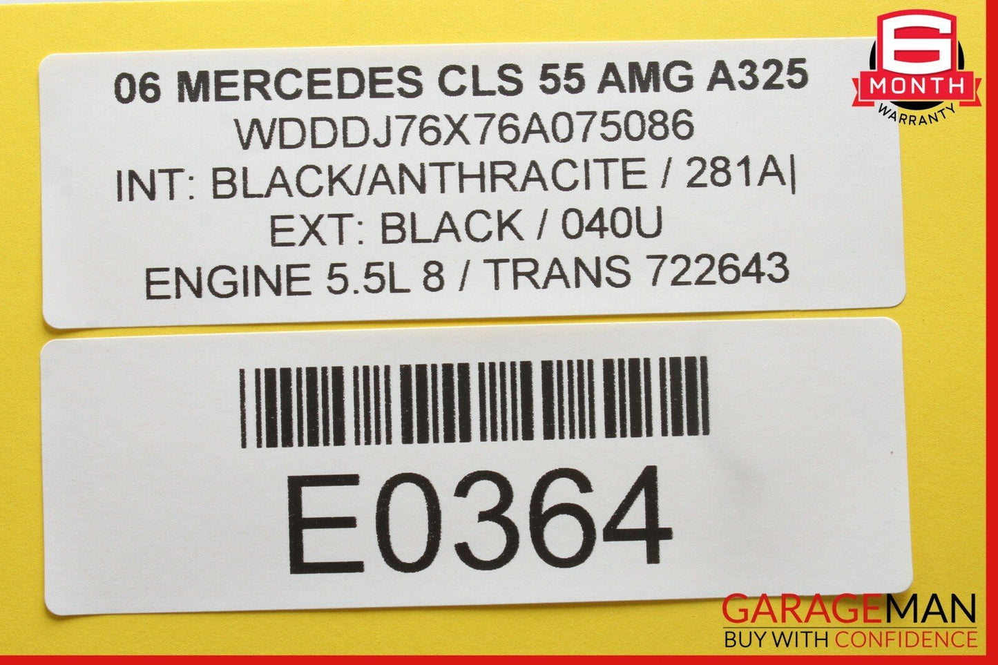 06-09 Mercedes W211 CLS55 CLS63 AMG Air Vacuum Pump Box 0008002548 OEM