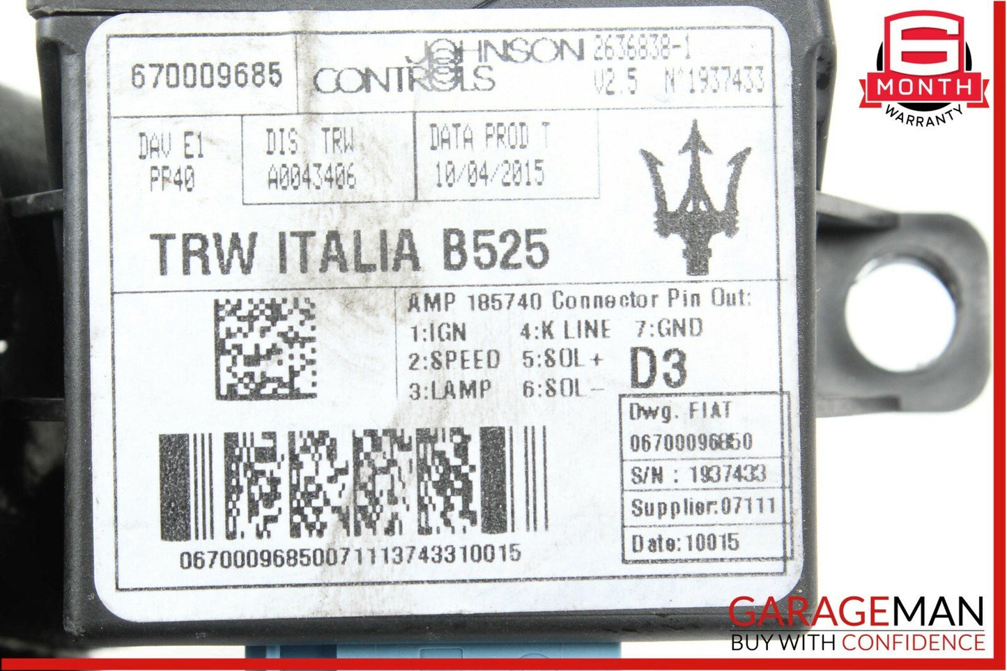 14-18 Maserati Ghibli Quattroporte Power Steering Control Module Unit OEM