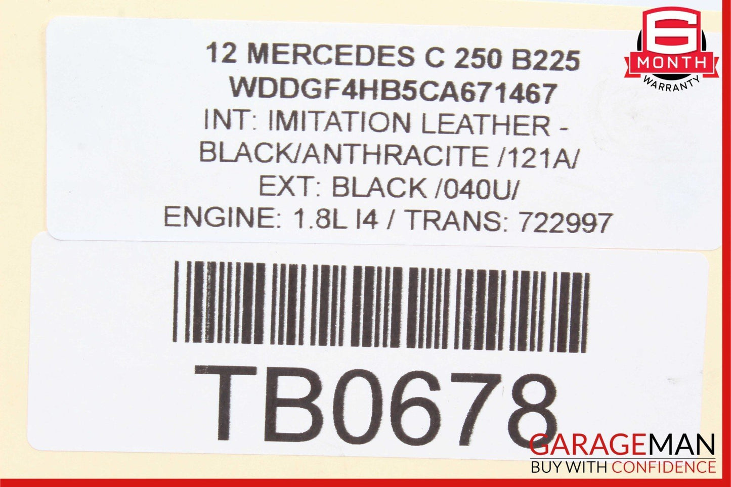 08-14 Mercedes W204 C300 C250 Front Right Lower Control Arm OEM