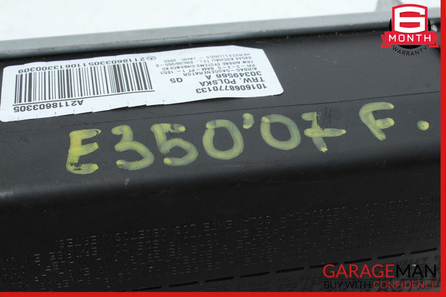 03-09 Mercedes W211 E350 E550 E500 E55 Front Right Side Dashboard Airbag Air Bag