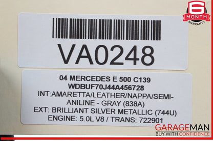 03-09 Mercedes W211 E500 E55 AMG Dash Dashboard Glove Box Airbag Air Bag OEM