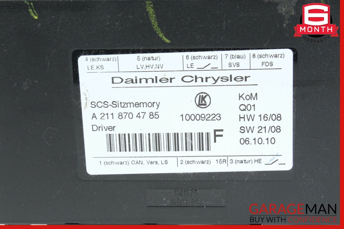 10-12 Mercedes X164 GL450 ML350 Front Left Driver Side Seat Control Module