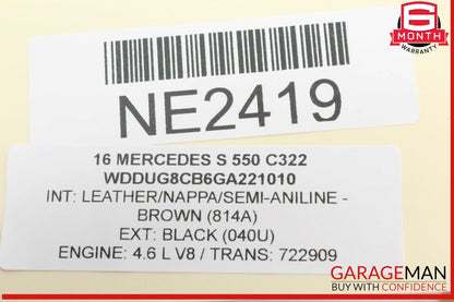 14-17 Mercedes W222 S550 Engine Start Stop Ignition Switch Module 2229003512 OEM