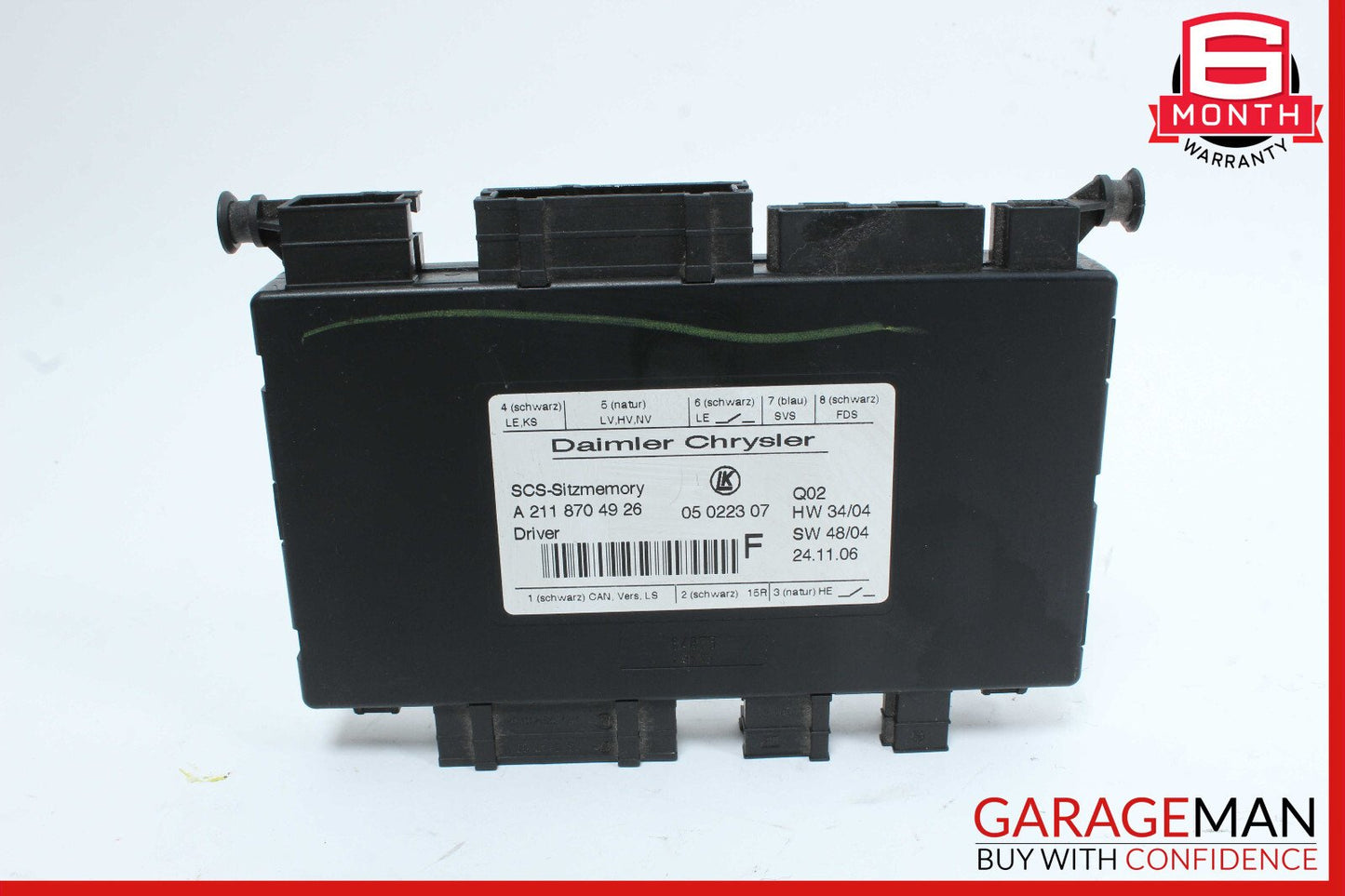 03-12 Mercedes X164 GL450 E320 Front Left Driver Side Seat Control Module OEM