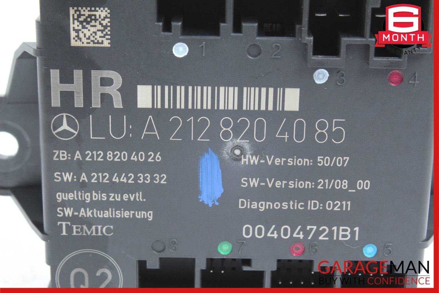 08-18 Mercedes W212 E350 C350 Rear Right Side Door Control Module 2128204085 OEM