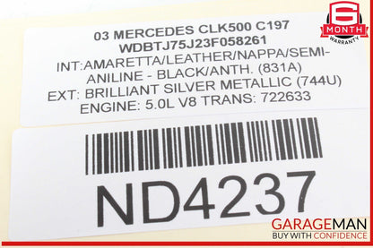 01-11 Mercedes W209 CLK500 C240 Trunk Lid Lock Latch Handle 1717500085 OEM
