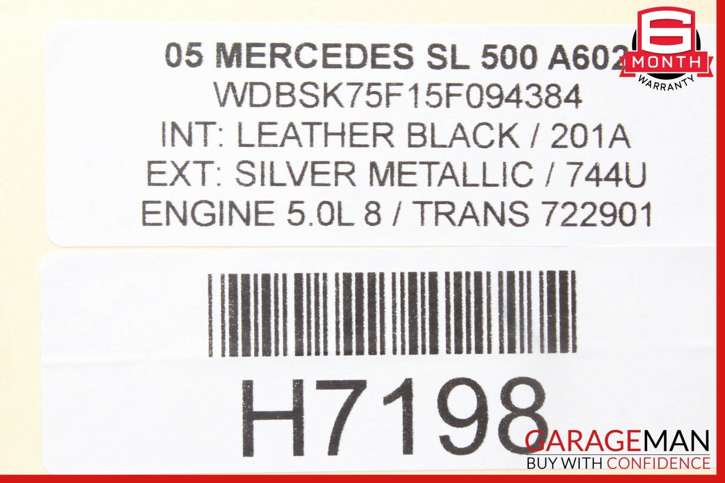 03-06 Mercedes R230 SL500 SL55 AMG Door Keyless Go Entry Antenna Module OEM