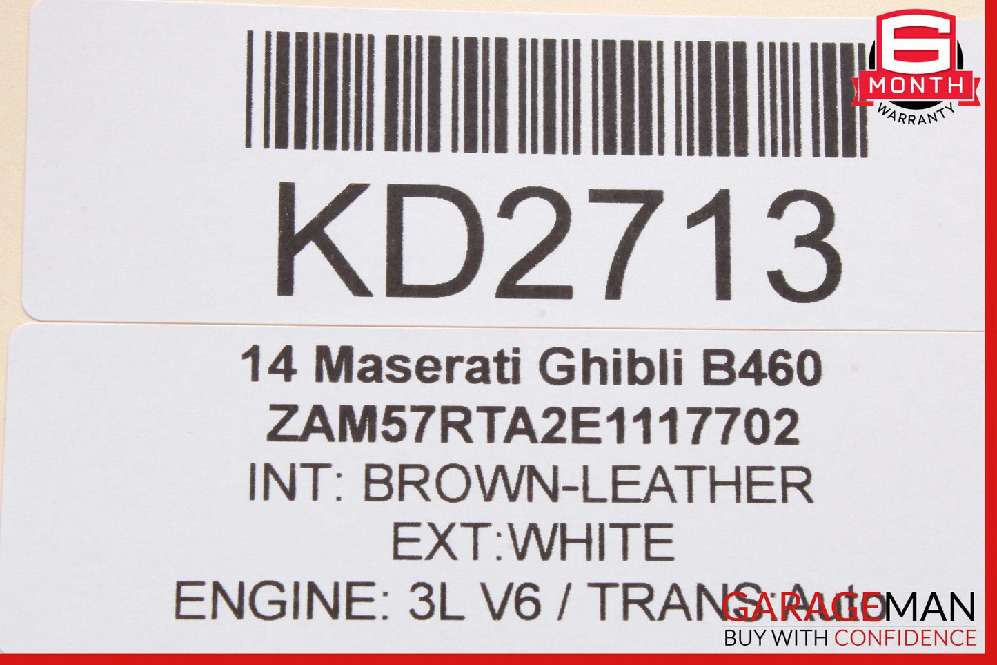 14-17 Maserati Ghibli Rear Right Door Computer Control Module OEM