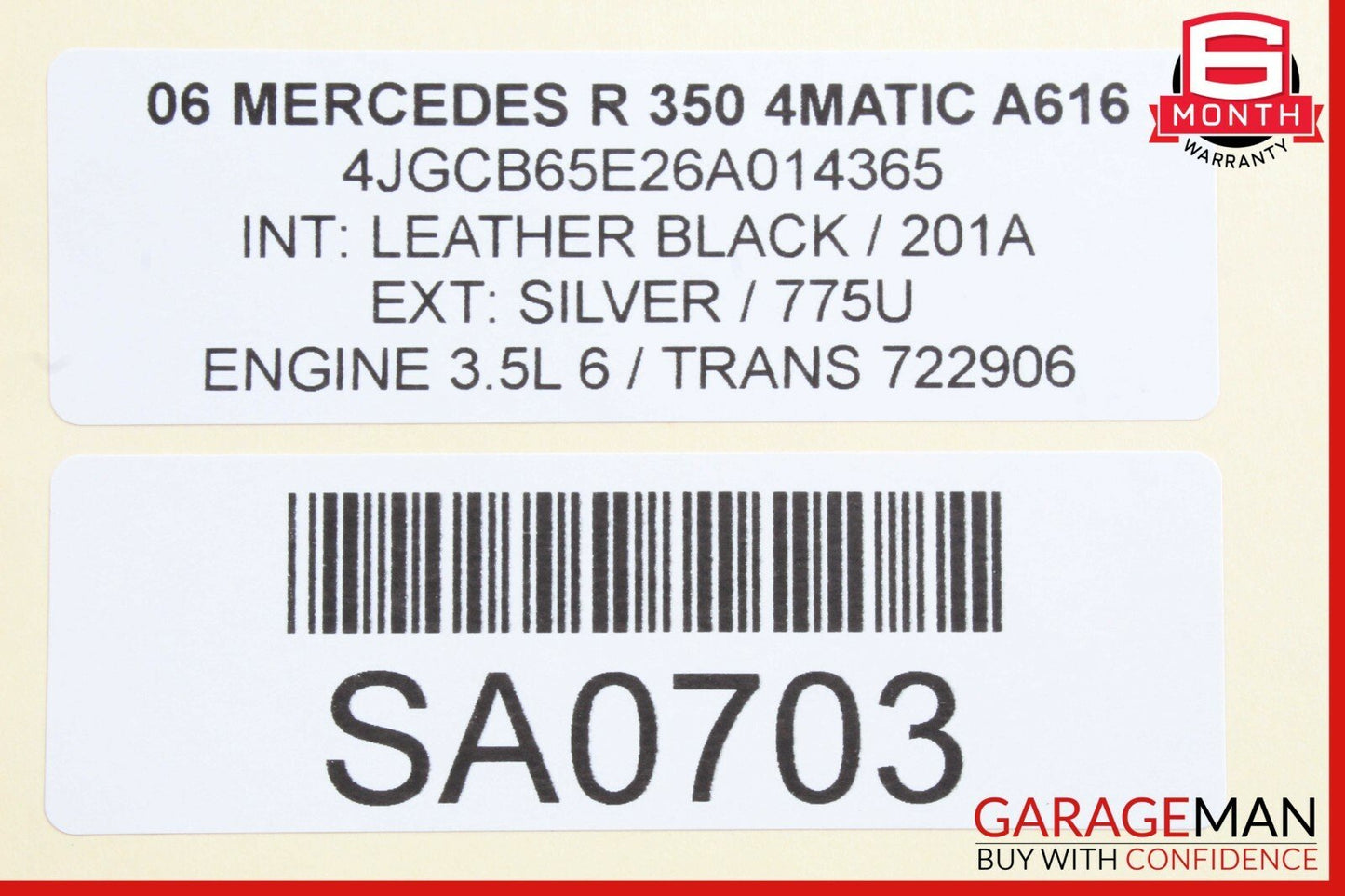 06-13 Mercedes W251 R350 Left Driver Side Rocker Skirt Molding Panel Silver OEM