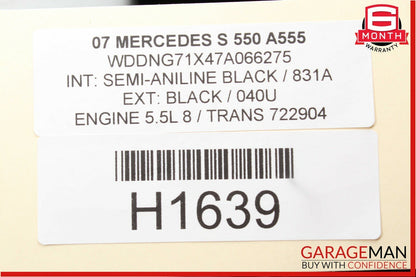 07-09 Mercedes W221 S550 CL550 Steering Wheel w/ Paddle Shifters Black OEM