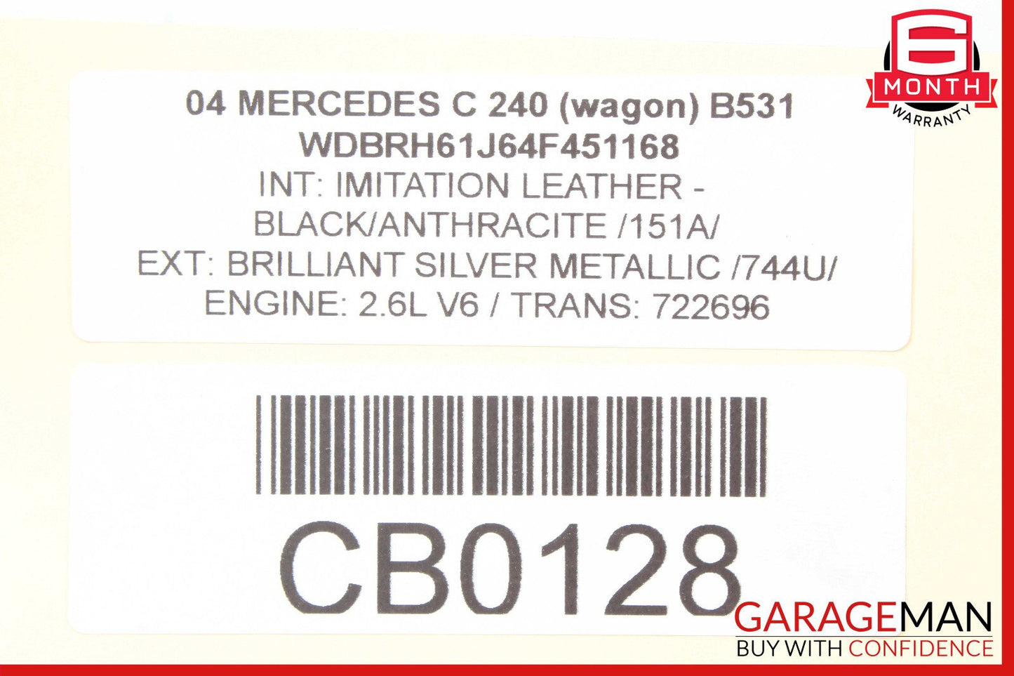 Mercedes W203 C240 SLK350 Rear Left or Right Side Lower Control Arm OEM