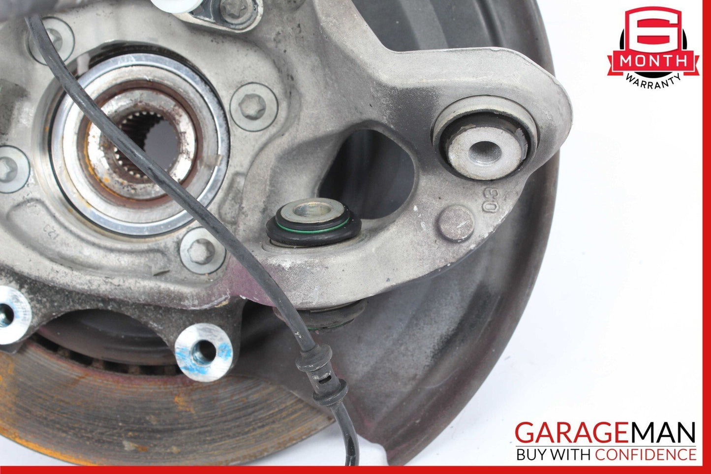 10-18 Mercedes W212 E350 Rear Left Side Spindle Knuckle Hub w/ Rotor Disc OEM