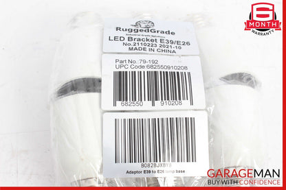 RuggedGrade LED Bracket Adapter Base Light E39/E26 E39 to E26 Lamp Bulb Set of 6
