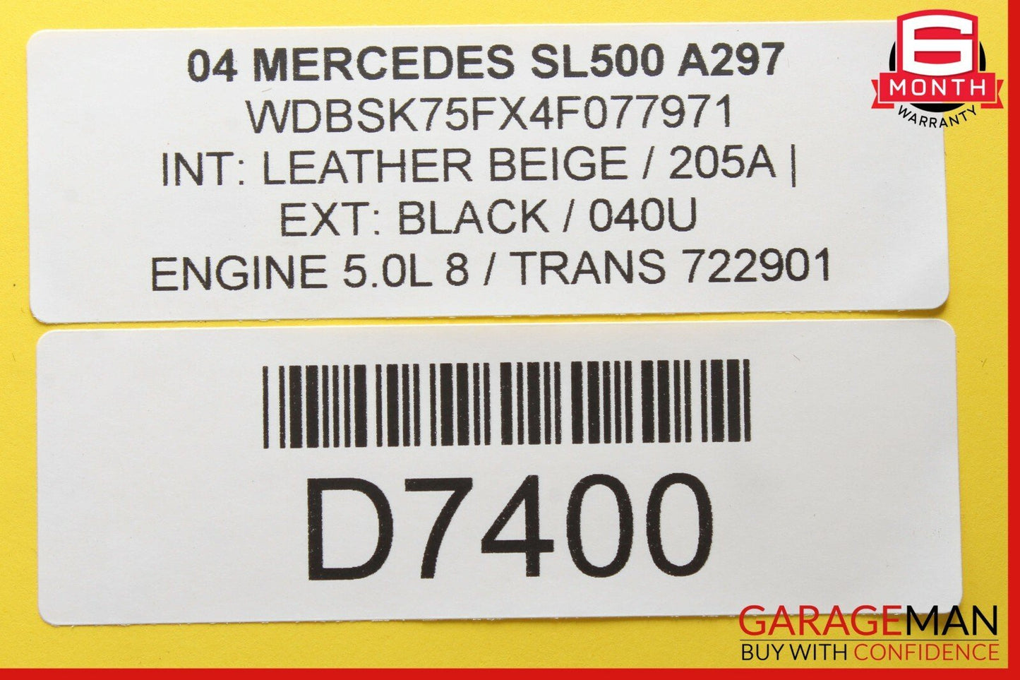 Mercedes R230 SL500 CL550 CL500 Seat Belt Seatbelt Tension Sensor 2158600505 OEM
