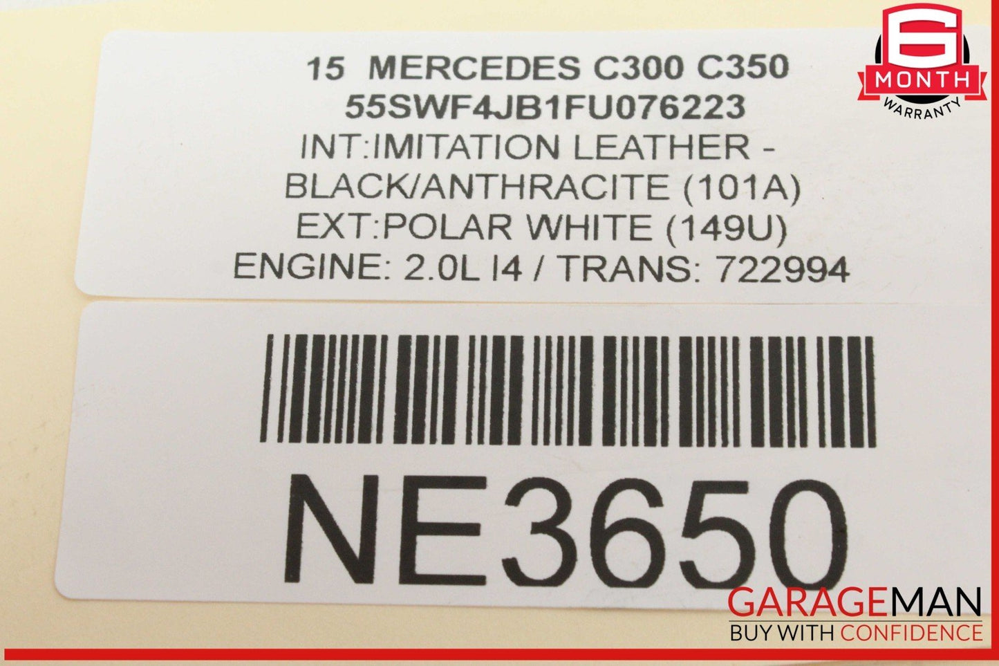 15-20 Mercedes W205 C300 M274 Battery Starter Alternator Cable Harness OEM