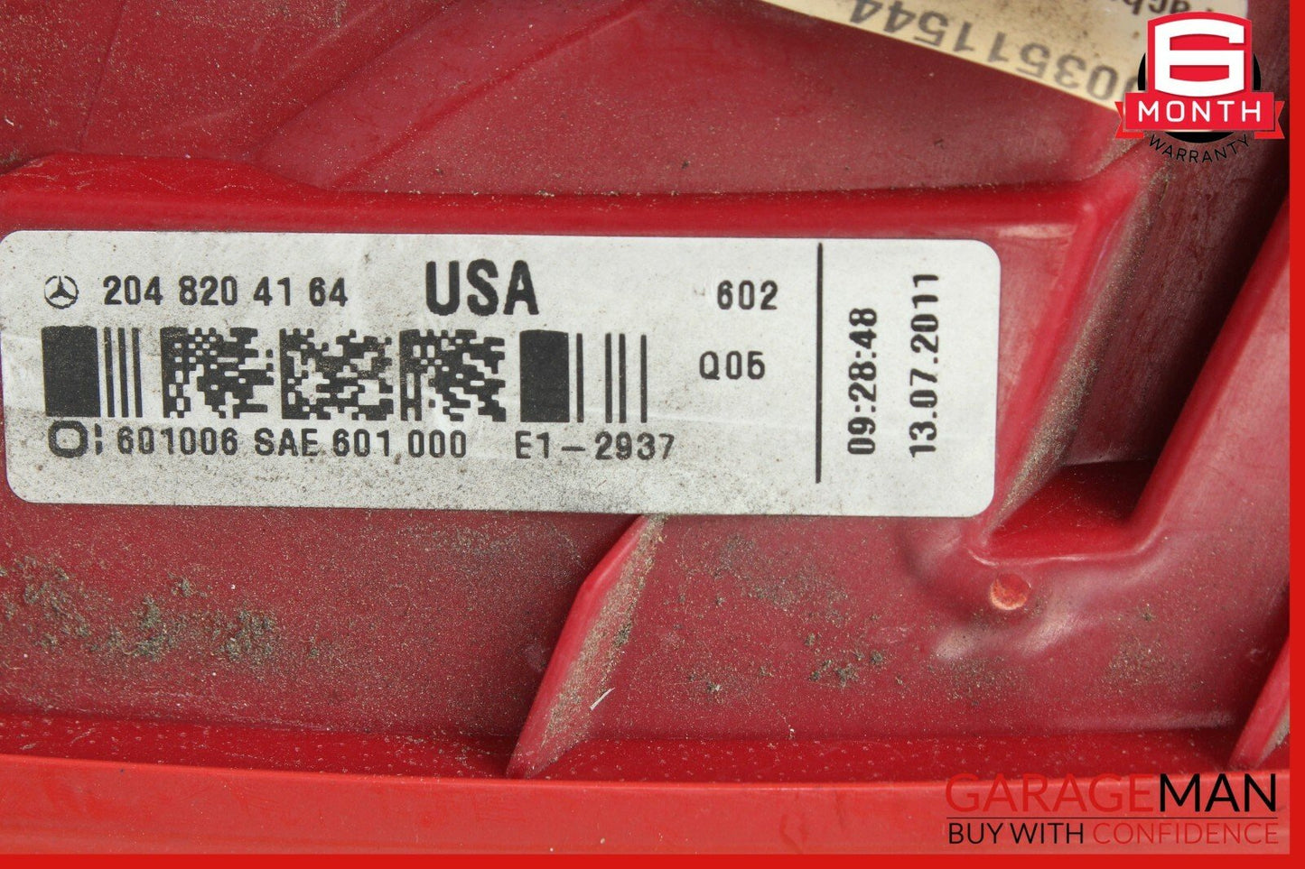 12-14 Mercedes W204 C300 C250 C350 Tail Light Lamp LED Right Passenger Side OEM