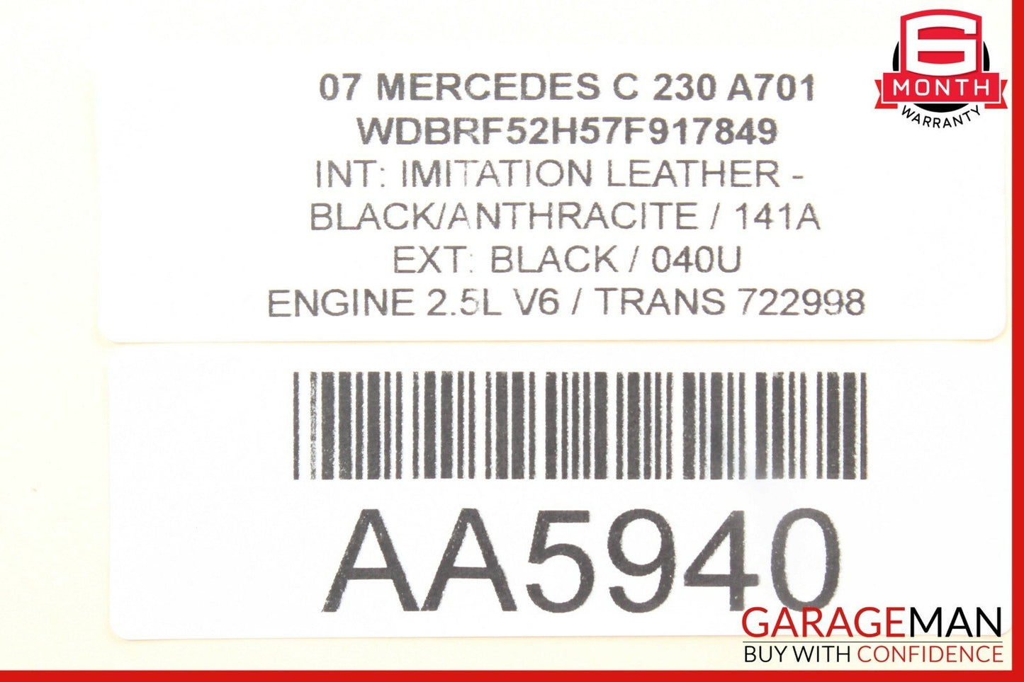 01-07 Mercedes W203 C230 C320 Rear Right / Left Lower Thrust Control Arm OEM