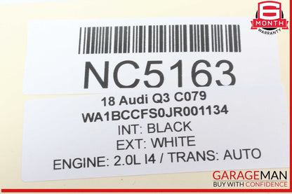 15-18 Audi Q3 Front Right Passenger Side Seat Belt Seatbelt Retractor 8U0857706F