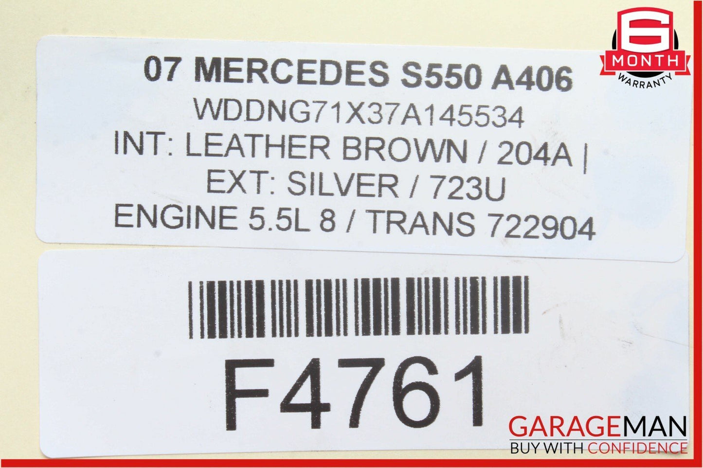 07-13 Mercedes W221 S550 S600 Rear Right Passenger Door Lock Latch Actuator OEM