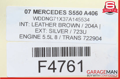 07-13 Mercedes W221 S550 S600 Rear Right Passenger Door Lock Latch Actuator OEM