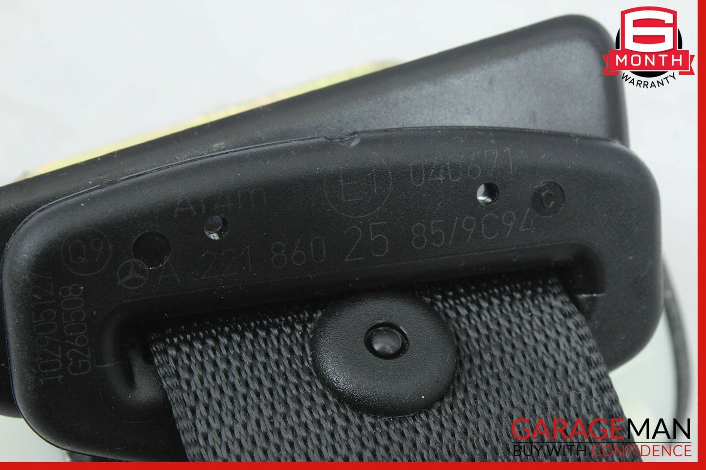 07-13 Mercedes W221 S550 Rear Center Seat Belt Retractor Buckle Assembly Black