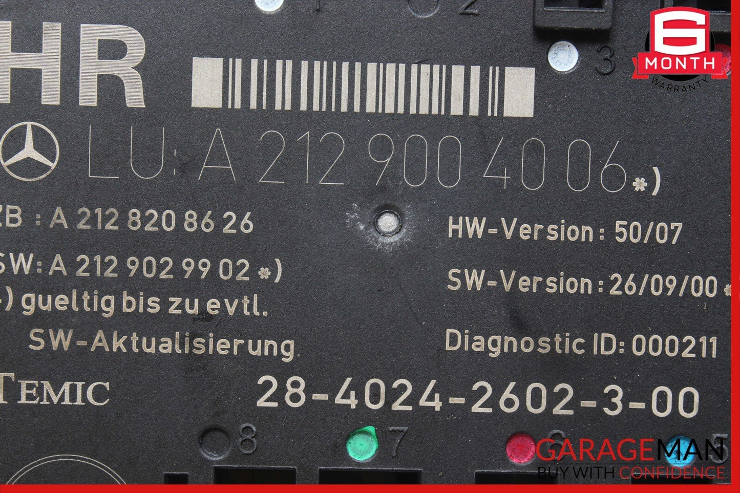 08-18 Mercedes C250 C300 GLK350 CLS550 Rear Right Side Door Control Module Unit