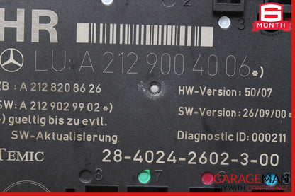 08-18 Mercedes C250 C300 GLK350 CLS550 Rear Right Side Door Control Module Unit