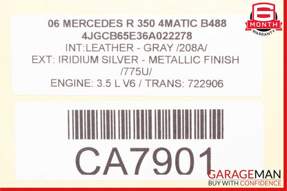06-07 Mercedes W251 R350 Speedometer Odometer Instrument Cluster Gauge