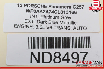 10-16 Porsche Panamera 970 Front Left Driver Side Seat Belt Black 34062442 OEM