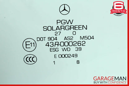 06-10 Mercedes W251 R350 R550 Front Right Passenger Side Door Window Auto Glass