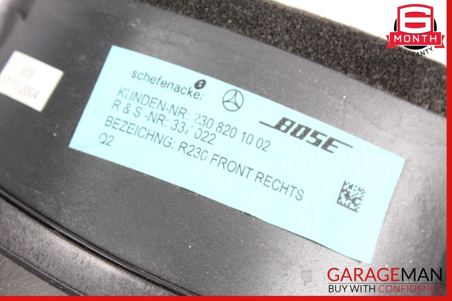 03-08 Mercedes R230 SL500 SL55 AMG Bose Right Door Audio Sound Speaker
