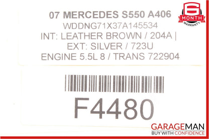 07-13 Mercedes W221 S550 S600 Rear Right Side Door Control Module OEM