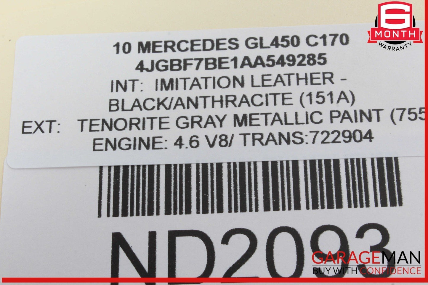 09-13 Mercedes X164 GL450 R350 Trunk Lid Liftgate Tail Gate Control Module OEM