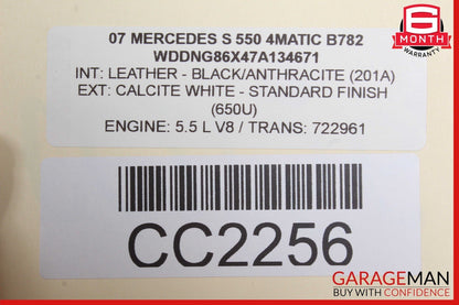 07-09 Mercedes W221 S550 CL550 Engine Cooling Radiator AC A/C Air Condenser Assy