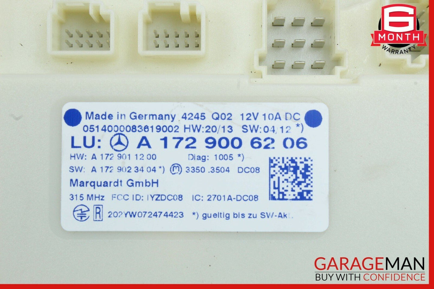 10-15 Mercedes SLK350 C250 C300 Keyless Go Entry Control Module 1729006206 OEM